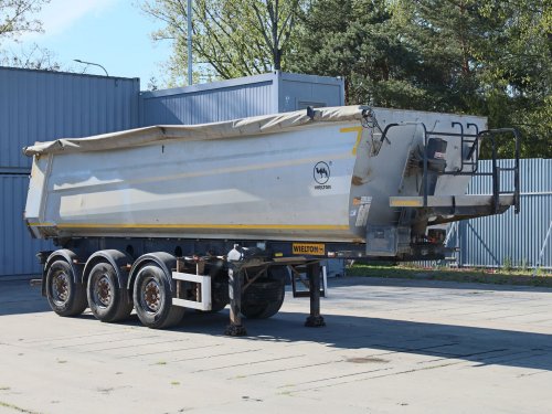 Wielton NW-3, HARDOX, 29 CBM, DVĚ ZVEDACÍ NÁPRAVY,  NÁPRAVY SAF, KRYCÍ PLACHTA, VELMI DOBRÝ STAV