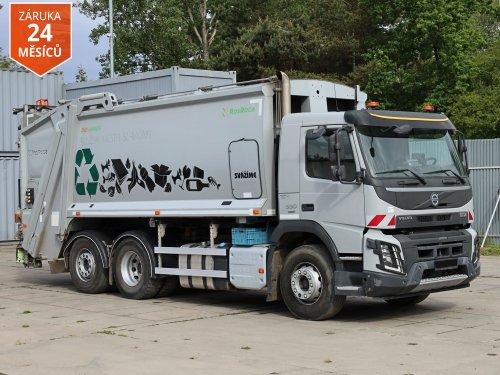 Volvo FM 330, 6x2, EURO 6, 26 TUN, NÁSTAVBA ROS ROCA OLYMPUS OL-21W PRO SBĚR ODPADU, ZADNÍ NATÁČECÍ NÁPRAVA