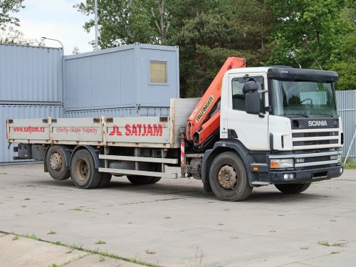 Scania 94G 260, 6x2, HYDRAULICKÁ RUKA PALFINGER PK 10000 (MAX 8 M), ZVEDACÍ NÁPRAVA, NOVÉ BRZDY