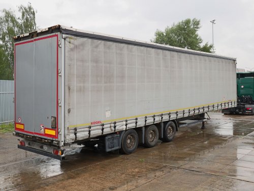 Kögel S24-1, LOW DECK, ZVEDACÍ NÁPRAVA, 33 PALET, SAF NÁPRAVY, TŘÍSTRANNÁ SHRNOVACÍ PLACHTA