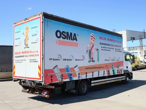 MAN TGL 12.250,  EURO 5, 12 TUN, 18 PALET, SKLÁDACÍ HYDRAULICKÉ ČELO DHOLLANDIA (MAX 1500 KG)