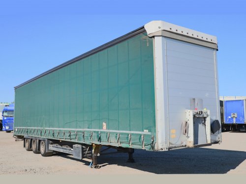 Schmitz CARGOBULL, LOW DECK, 33 PALET, ZVEDACÍ NÁPRAVA, TŘÍSTRANNÁ SHRNOVACÍ PLACHTA, MECHANICKÝ PŘÍZDVIH STŘECHY