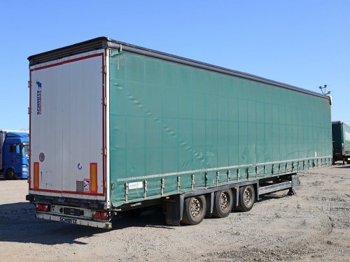 Schmitz CARGOBULL, LOW DECK, 33 PALET, ZVEDACÍ NÁPRAVA, TŘÍSTRANNÁ SHRNOVACÍ PLACHTA, MECHANICKÝ PŘÍZDVIH STŘECHY