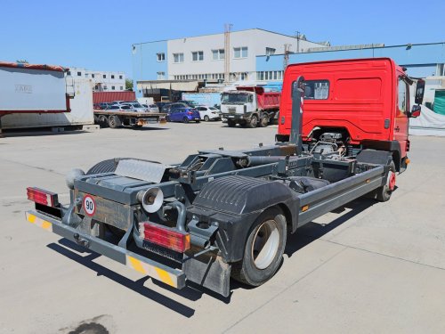 Mercedes-Benz ATEGO 815, HÁKOVÝ NOSIČ KONTEJNERŮ, SILNÁ NÁSTAVBA MEILER, DVA PÍSTY, NATAHOVACÍ SÍLA 8 TUN, SERVISOVÁNO