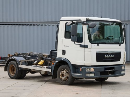 MAN TGL 12.180, HÁKOVÝ NOSIČ KONTEJNERŮ, VÝŠKA HÁKU 105 CM, NÁSTAVBA CHARVÁT CTS, 12 TUN, EURO 5