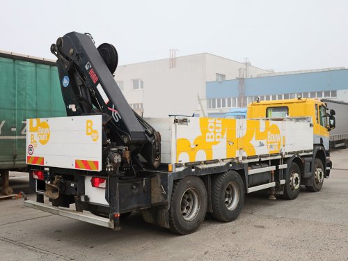Scania P 400, 8X4, SILNÁ HYDRAULICKÁ RUKA (8,8 T, 12,6 M), ROTÁTOR, DÁLKOVÉ OVLÁDÁNÍ, PO SERVISU ZA 700 TISÍC
