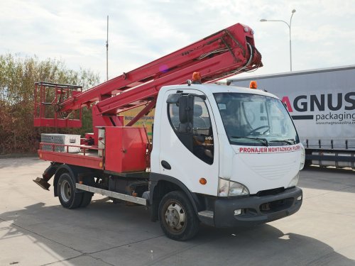 Avia D90-EL, MP 13 - 2, VYSOKOZDVIŽNÁ MONTÁŽNÍ PLOŠINA, PRACOVNÍ STROJ, NOSNOST 225 KG, 380 V, SPACÍ NÁSTAVBA