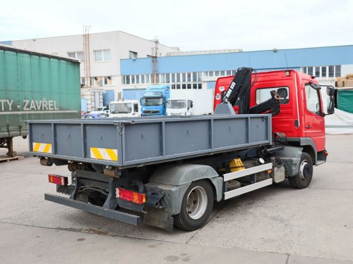 Mercedes-Benz ATEGO 815 L 8T, HYDRAULICKÁ RUKA HIAB 035 A KONTEJNER, VÝŠKA HÁKU 1 METR, DOSAH 3,1 M, NOSNOST 2,5 T, MULTILIFT